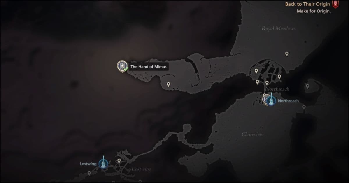 Picture of Bahamut Trial Location in FF16, the Hand of Mimas Chronolith